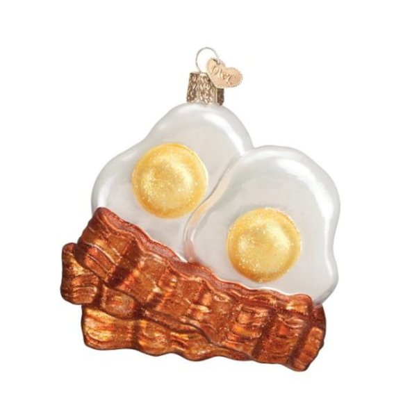 Bacon and Eggs old World Christmas Ornament - Picture 2 of 2